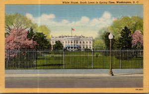 Washington D C White House South Lawn In Spring Time Curteich