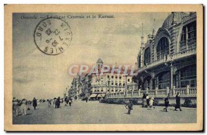 Old Postcard Ostend The Central dam and the Kursaal