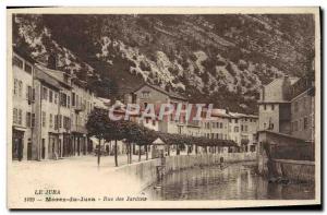 Old Postcard Morez Jura Street Gardens