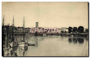 Old Postcard La Rochelle Harbor And The Quays