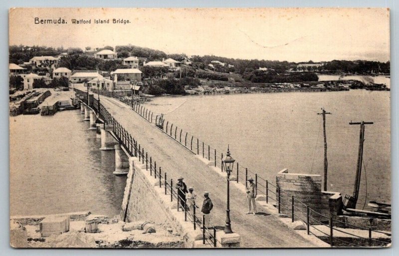 1909  Bermuda  Watford Island Bridge  Postcard