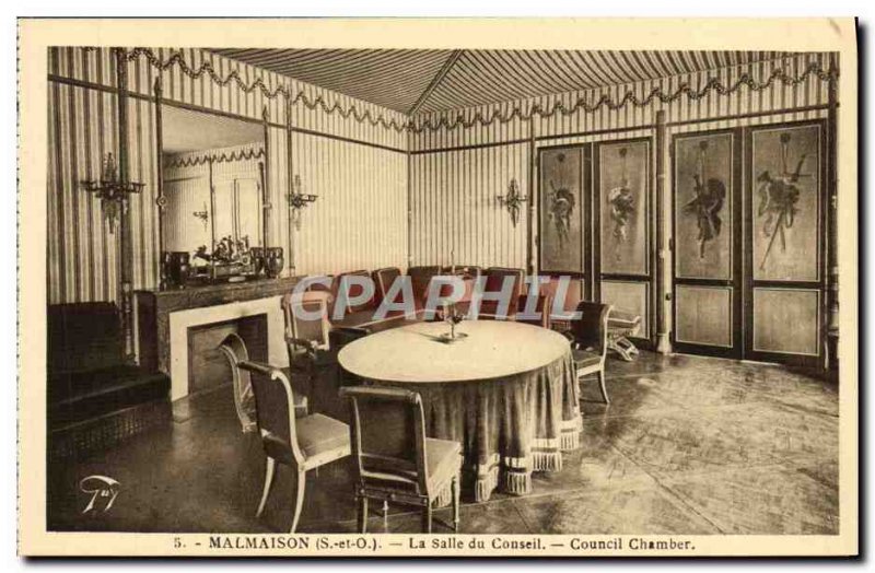 Old Postcard Malmaison The Board Room