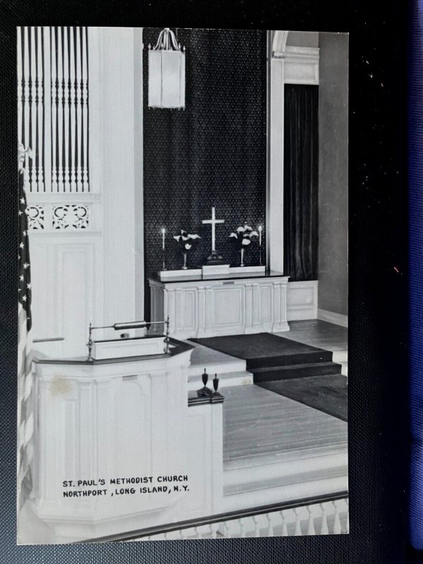 Vintage Postcard 1992 St. Paul's Methodist Church, Northport, NY *REAL PHOTO*