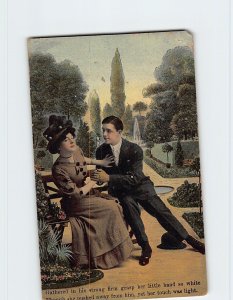 Postcard Love/Romance Greeting Card with Quote and Lovers Picturee