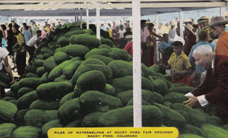 Colorado Rocky Ford Fair Grounds Watermelon Day Piles Of Watermelons sk1530