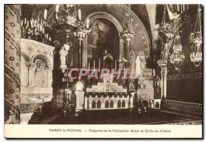 Old Postcard Paray Le Monial Chapel Of The Altar And Visitation Grid From Clo...