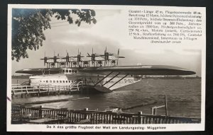 Mint Real Picture Postcard Dornier DOX Giant Seaplane Landing Bar