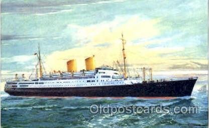 Norddeutscher Lloys Bremen MS Berlin Steamer Ship 1957 postal used 1957