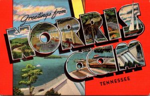 Tennessee Greetings From Norris Dam Large Letter Linen