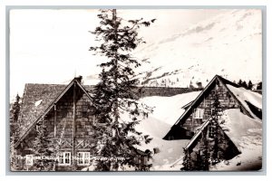 RPPC Paradise Lodge Mount Rainier National Park Washington Snow Covered 1948