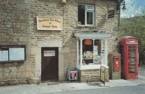 Horsehouse Post Office & General Store Phone Box Yorkshire Postcard