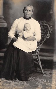 Woman and Infant Real Photo Unused 