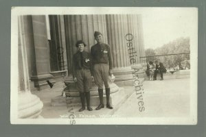 RPPC c1920 CROSS COUNTRY TRAVELERS Walking WALKERS Jack & Hazel Jackson LEGION