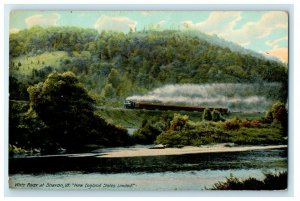 1912 New England States Limited Train Scene at Sharon Vermont VT Postcard