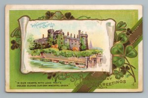 1915 Kilkenny Castle St Patrick's Day Vintage Postcard