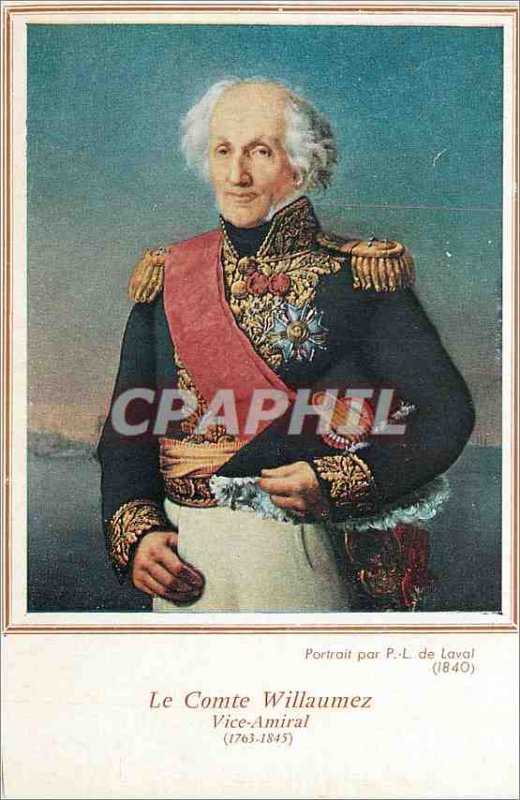 Postcard Old Count Willaumez Vice Admiral (1763 1845)