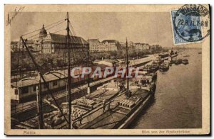 Old Postcard Mainz Blick Von Der Straßenbrücke Charter