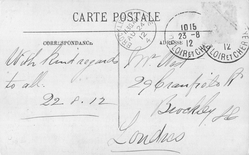 C075 France  Chateau de Chaumont sur Loire 1912 vintage postcard