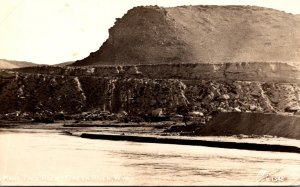 Wyoming Green River Man's Face Rock Real Photo