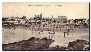 Old Postcard St Quay Portrieux The Beach