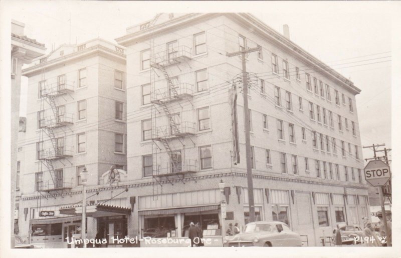 Oregon Roseburg Umpqua Hotel 1952 Real Photo sk649