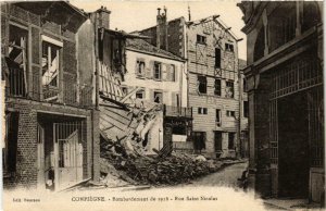 CPA Compiegne- Bombardement 1918,Rue Saint Nicolas FRANCE (1008951)