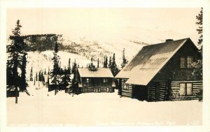 Alaska McKinley NP 1940s Winter Rangers Headquarters RPPC Photo Postcard 22-9094