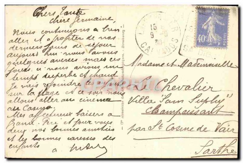 Old Postcard Luc Sur Mer Rue du Grand Orlent