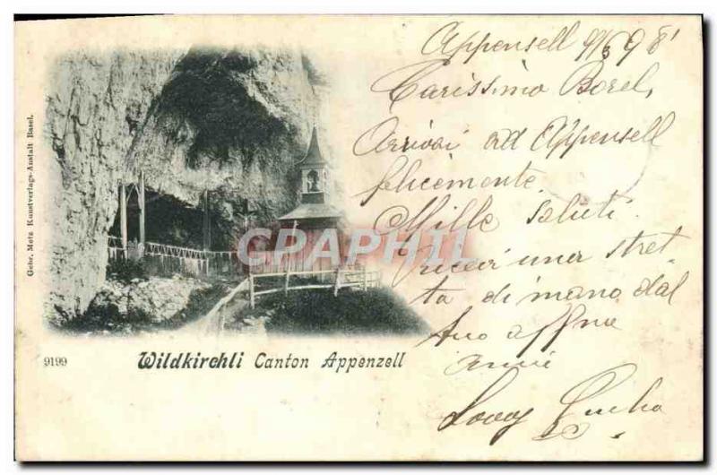 Old Postcard Wildkirchli Canton Appenzell Card 1898