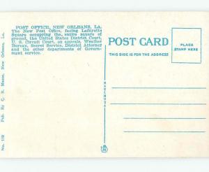 W-Border POST OFFICE SCENE New Orleans Louisiana LA hs1659