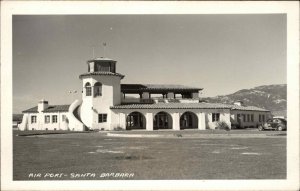 Santa Barbara California CA Airport 1930s-40s Real Photo Postcard