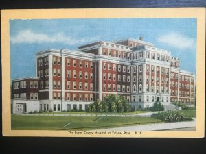 Vintage Postcard 1930-1945 Lucus County Hospital Toledo Ohio (OH)