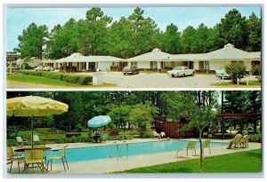 Shreveport Louisiana Postcard Tanglewood Lodge & Restaurant Swimming Pool c1960s