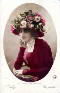 Postcard  France Belle Epoque era actress  Delza