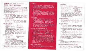 Bakers True Fruit Flavors Recipes Baker Extract Co Leaflet