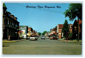 c1960s Indian Head Country, Greetings from Hayward Wisconsin WI Postcard