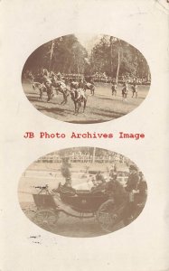 Spanish Royalty, RPPC, Spain King Alphonse XIII in Carriage in France