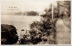 St. Alice Hotel Harrison Hot Springs BC c1918 Canadian Real Photo Postcard F31