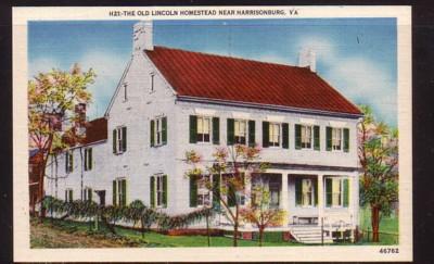 Virginia Postcard Lincoln Homestead Harrisonburg