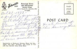 Schmidt's Sausage Haus Columbus, Ohio OH Postcard