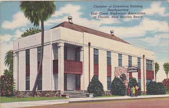 Florida New Smyrna Beach Chamber Of Commerce Building 1958 Curteich