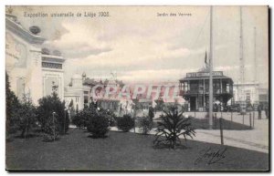 Belgium Belgie Liege Old Postcard Liege World Expo 1905 Garden Vennes (buffet...