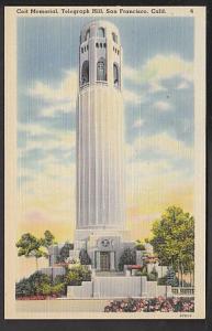 Coit Memorial San Francisco CA Post Card PPC309