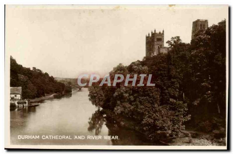 Old Postcard Durham Cathedral And River Wear