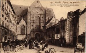 CPA AK RENNES - Église et Place St-Germain - Monument hist. des XV XVI (226910)