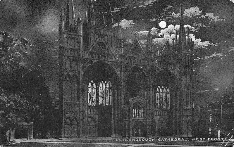 uk24946 west front peterborough cathedral real photo uk