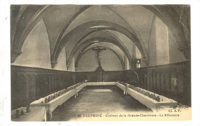 Interior Couvent De La Grande Chartreuse Le Refectoire Dauphine Paris Fr Hippostcard