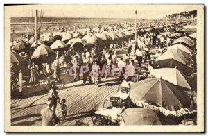 Old Postcard Deauville La Plage Fleurie The Boardwalk and Beach