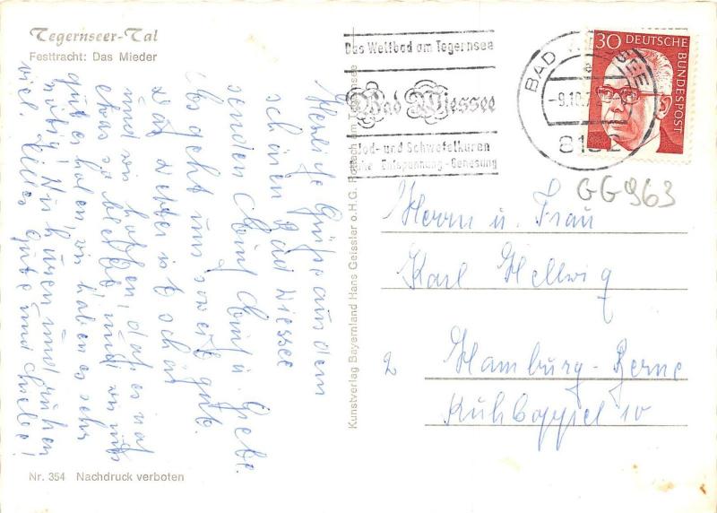 GG0963 gruss aus dem tegernseer tal woman    germany