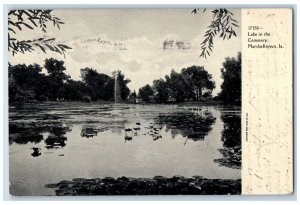 1903 View Of Lake In the Cemetery Marshalltown Iowa IA Antique Posted Postcard 